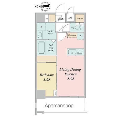 LIME RESIDENCE KAWAGUCHI イースト(1LDK/8階)の間取り写真