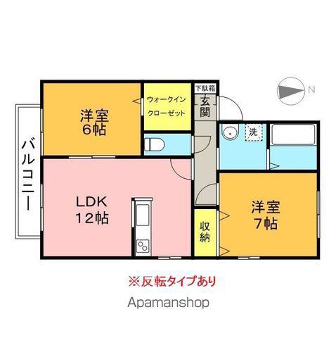 ウエストヴィレッヂ(2LDK/2階)の間取り写真