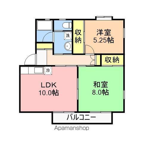 ラグーン神道寺南(2LDK/1階)の間取り写真