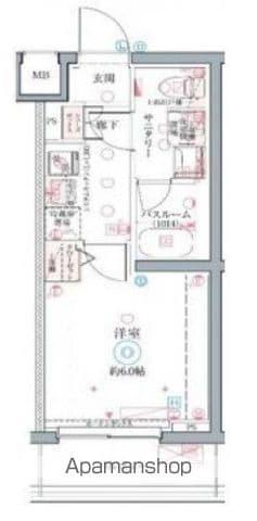 CREVISTA井荻(1K/4階)の間取り写真