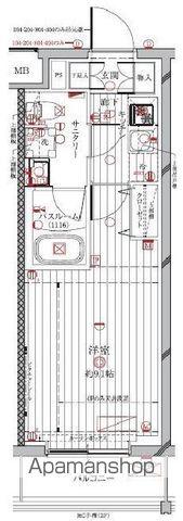 レガリス中野鷺宮(1K/2階)の間取り写真