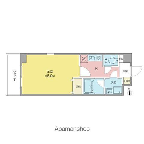 カーサ千種 A(1K/5階)の間取り写真