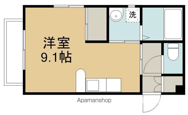 グランド・ヒルズ大梶(ワンルーム/1階)の間取り写真