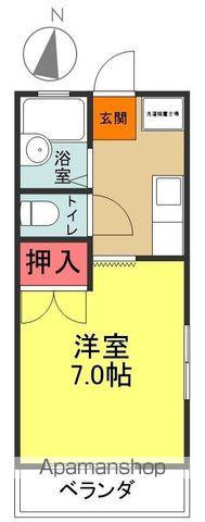 サンハイツ郷ケ丘(1K/1階)の間取り写真