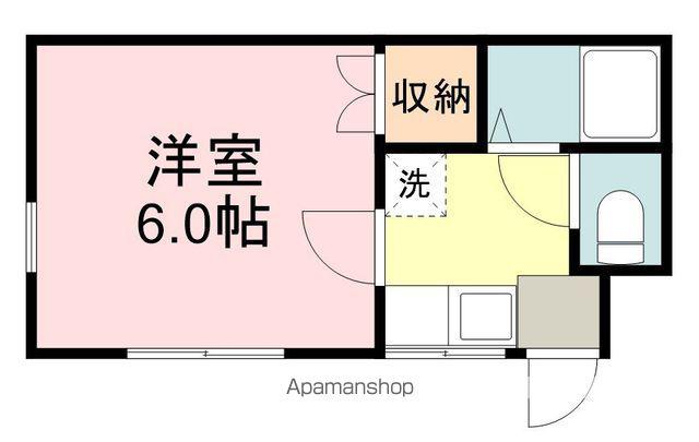 コア旭ケ丘(1K/2階)の間取り写真