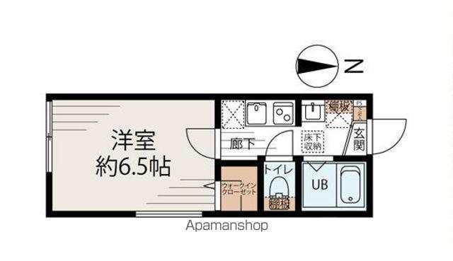 モカテラス松戸(1K/1階)の間取り写真