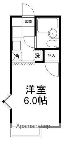 ファミーユちくま(ワンルーム/2階)の間取り写真