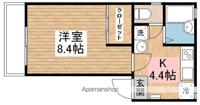 カルムハイツ(1K/2階)の間取り写真