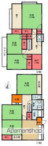 常磐線 泉駅(ＪＲ) バス乗車時間：38分 藤ヶ丘団地入口バス停で下車 徒歩5分 2階建 築50年(6SDK)の間取り写真
