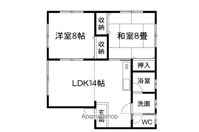 プレジデントおおい(2LDK/1階)の間取り写真