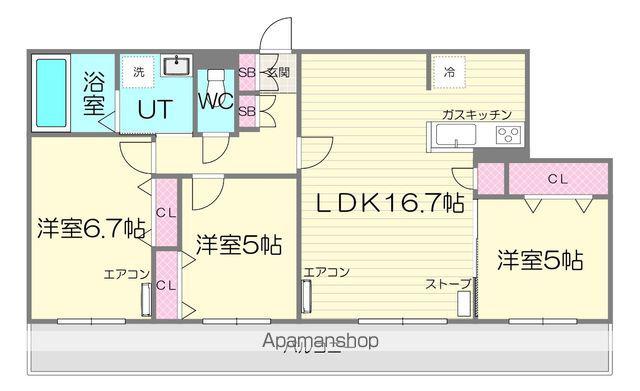 ステラ ポラーレ(3LDK/3階)の間取り写真