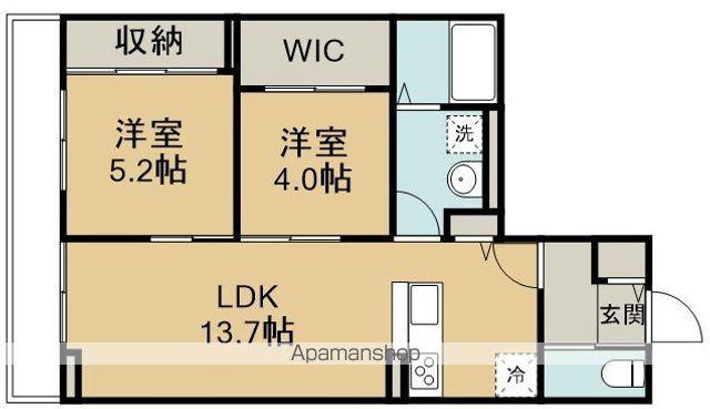 ハイムメゾン新狭山C(2LDK/2階)の間取り写真