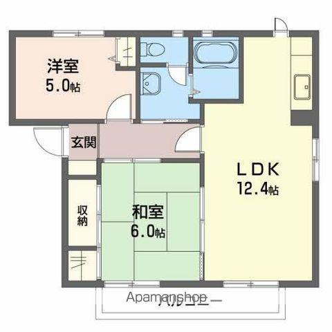 エターナルタウンH(2LDK/1階)の間取り写真