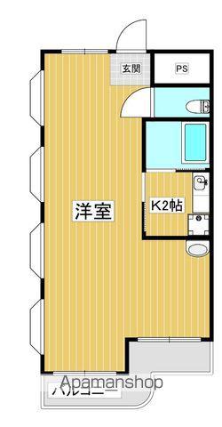 メゾンド妻ヶ丘(1K/4階)の間取り写真