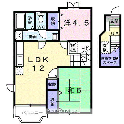 サンモールエル(2LDK/2階)の間取り写真