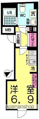 CROSS GRAY町屋(ワンルーム/1階)の間取り写真