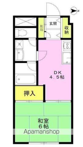 サンモール井上(1DK/1階)の間取り写真