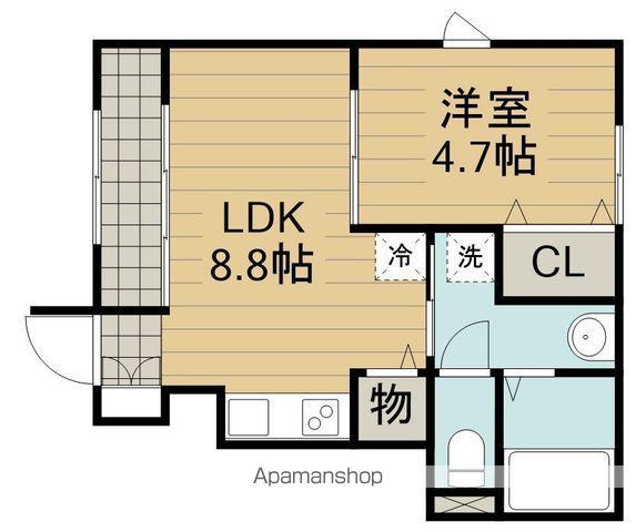 グランフェリス(1LDK/1階)の間取り写真
