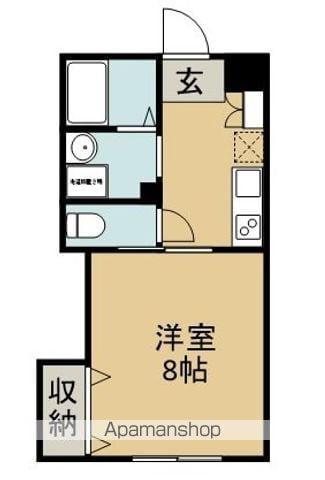 アスコット一本杉Ⅰ(1K/2階)の間取り写真