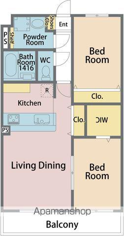 ガーデンヒルズ城南Ⅷ(2LDK/3階)の間取り写真