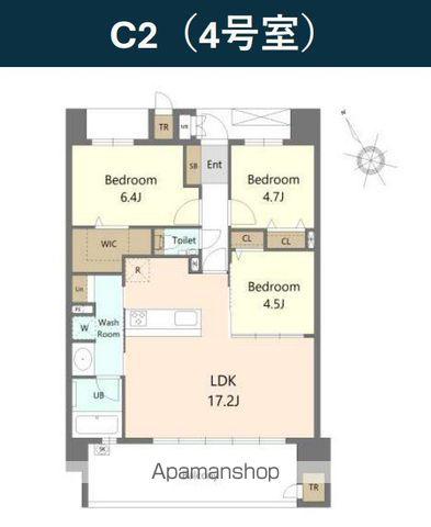 S-RESIDENCE愛宕サウス(3LDK/10階)の間取り写真
