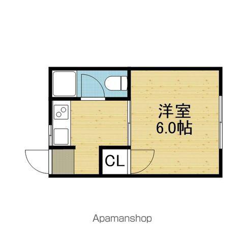 青山ヒルズA棟(1K/1階)の間取り写真