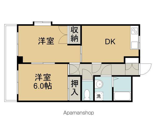 エクセル村越(2DK/2階)の間取り写真