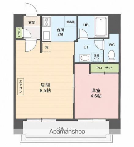 サザンユニゾン北大(1LDK/3階)の間取り写真