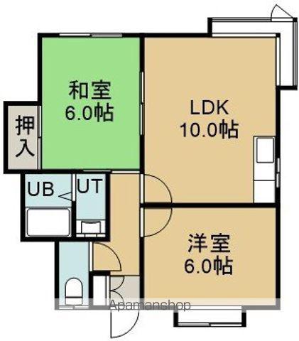 メゾンエアールⅡ(2LDK/2階)の間取り写真