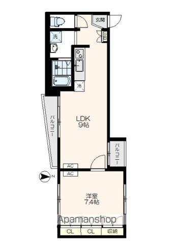 ライブコア目白(1LDK/2階)の間取り写真