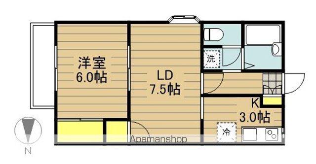 ルミエール(1LDK/1階)の間取り写真