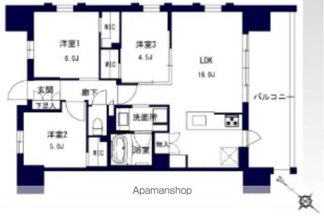 センチュリー千葉みなと(3LDK/2階)の間取り写真