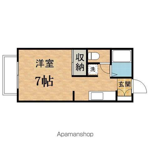 ペルレ2(ワンルーム/2階)の間取り写真