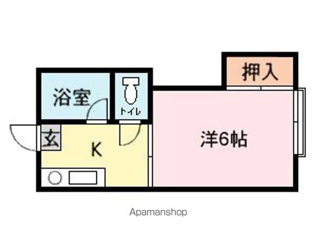 フォーブル青葉(1K/1階)の間取り写真