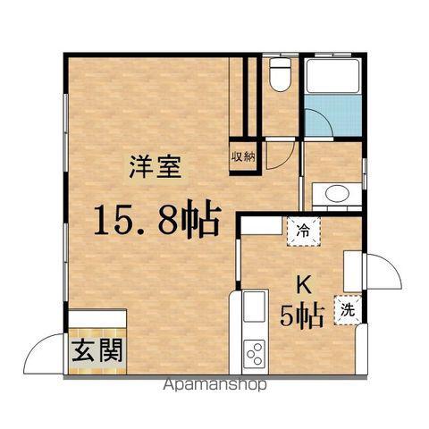 スマイルハイツ百草園(ワンルーム/1階)の間取り写真