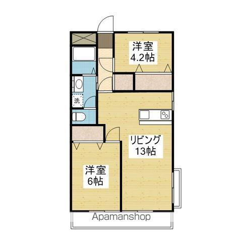 メゾンハイツ西山(2LDK/3階)の間取り写真
