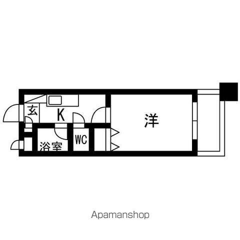TKビル(1K/5階)の間取り写真
