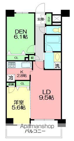 AーHOUSE茅ヶ崎(1SLDK/6階)の間取り写真
