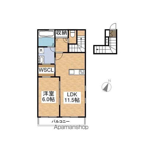 プライムスクエア(1LDK/2階)の間取り写真