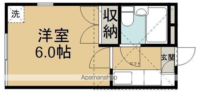 カルミア(1K/2階)の間取り写真
