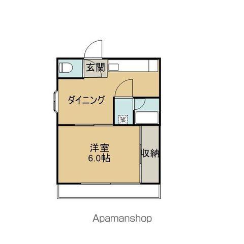 タウニーさくら(1K/2階)の間取り写真