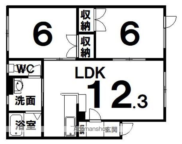 エンジェルウイング(2LDK/1階)の間取り写真
