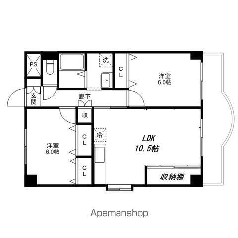 ロイヤルヒル守山(2LDK/4階)の間取り写真