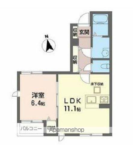 メルベーユ(1LDK/1階)の間取り写真