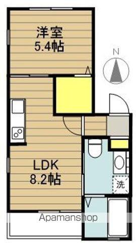 HARMONIE(1LDK/2階)の間取り写真