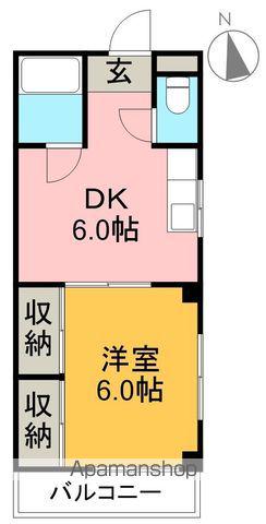 ハイツモンルージュ(1DK/1階)の間取り写真