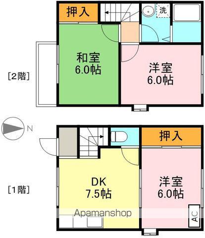 ルーミー北柏２号館(3DK)の間取り写真