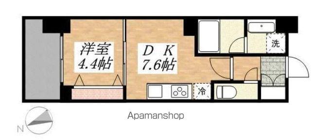 ビイルーム立川(1DK/12階)の間取り写真