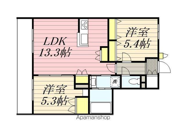 ALCYONE SHIZU(2LDK/1階)の間取り写真