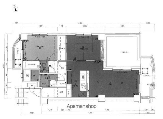 サンシティ花畑(2LDK/4階)の間取り写真
